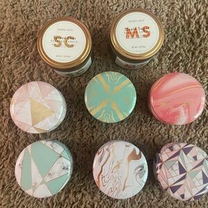 Geometric and Marble Design Candle Set